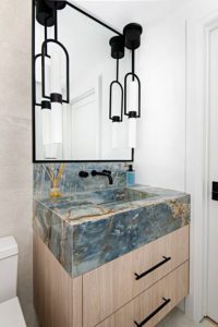 Beautiful powder room sink